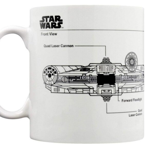 New Star Wars Millennium Falcon Schematics Sketch 11 oz. Mug - Picture 3 of 5